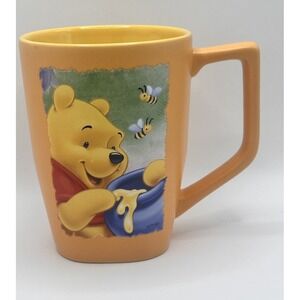 Disney Store Orange Winnie the Pooh with Honey Pot Ceramic Coffee Cup Mug‎